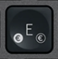 E / € Replacement key Logitech MX Keys