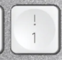 1 / ! Replacement key Logitech MX Keys