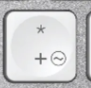 + / * Replacement key Logitech MX Keys