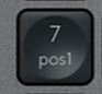 7 (Num) Touche de remplacement QWERTZ (DE) Noir Logitech MX Keys