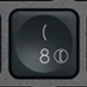 8 / ( Touche de remplacement QWERTZ (DE) Noir Logitech MX Keys
