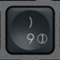 9 / ) Replacement key QWERTZ (DE) Black Logitech MX Keys