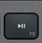 F9 Touche de remplacement QWERTZ (DE) Noir Logitech MX Keys