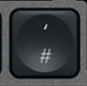 # / ' Replacement key Logitech MX Keys