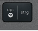 Opt / Strg (R) Replacement key QWERTZ (DE) Black Logitech MX Keys