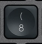8 / ( Replacement key Logitech MX Keys