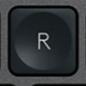 R Touche de remplacement QWERTY (ES) Noir Logitech MX Keys