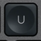U Replacement key QWERTY (ES) Black Logitech MX Keys