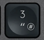3 / " Touche de remplacement AZERTY (FR) Noir Logitech MX Keys