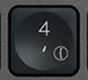 4 / ' Touche de remplacement AZERTY (FR) Noir Logitech MX Keys