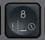 8 / _ Touche de remplacement AZERTY (FR) Noir Logitech MX Keys
