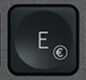 E / € Touche de remplacement AZERTY (FR) Noir Logitech MX Keys
