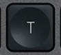 T Touche de remplacement AZERTY (FR) Noir Logitech MX Keys