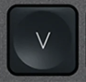 V Touche de remplacement AZERTY (FR) Noir Logitech MX Keys