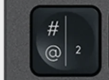 # / @ Touche de remplacement Logitech MX Keys