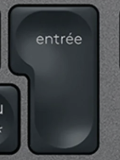 Entrée — Logitech ERGO K860 compatible replacement key