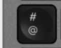 # / @ Touche de remplacement Logitech MX Keys