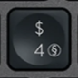 4 / $ Replacement key Logitech MX Keys