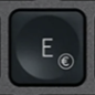 E / € Replacement key Logitech MX Keys