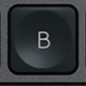 B Replacement key QWERTY (US) Black Logitech MX Keys