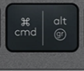Alt Gr (R) Replacement key QWERTY (US) Black Logitech MX Keys