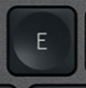 E Replacement key QWERTY (US) Black Logitech MX Keys